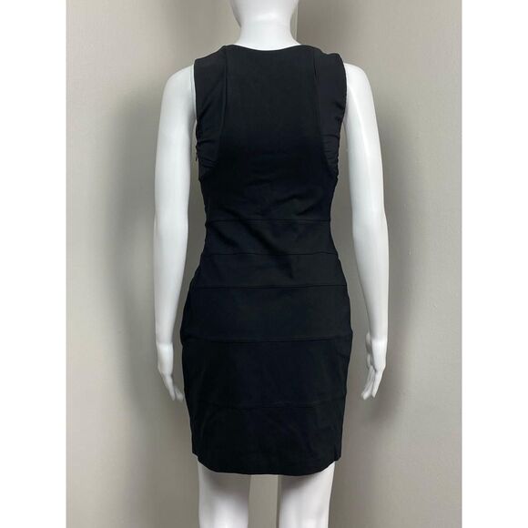 Express Criss-Cross Front Sleeveless Stretch Bodycon Dress Womens Small Black BN - Picture 5 of 9